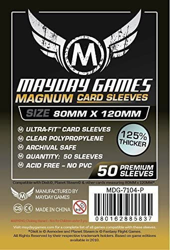 Mayday - Magnum Gold Sleeve - 80 MM X 120 MM (Black Backed)