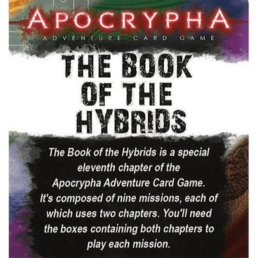 Apocrypha Adventure Card Game The Book Of Hybrids Expansion