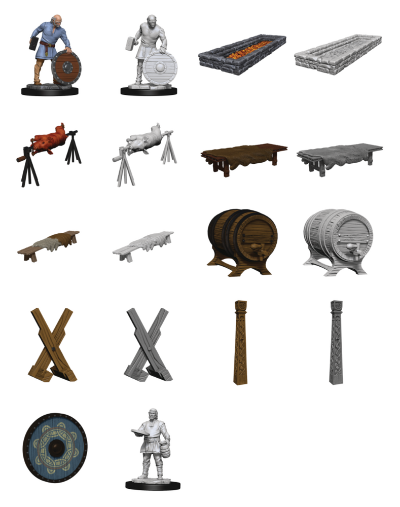 WizKids Deep Cuts Unpainted Miniatures Vikings